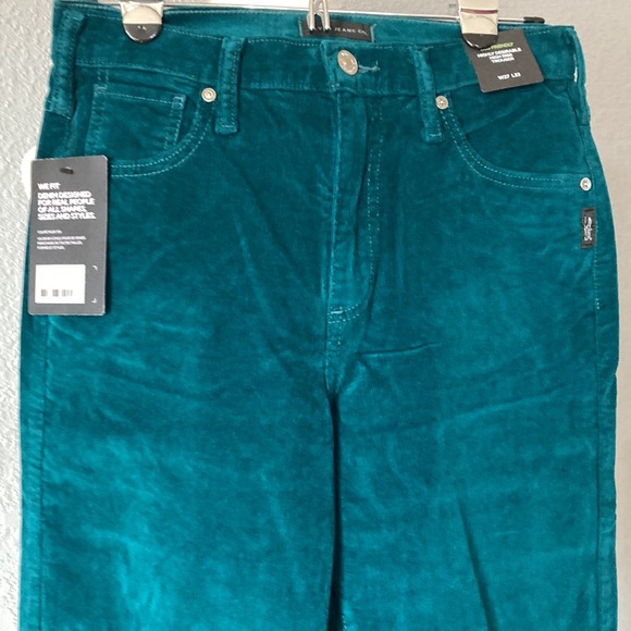 New Highly Desirable High Rise Trousers by Silver Jeans, turquoise women’s Sz 27 - Picture 2 of 10